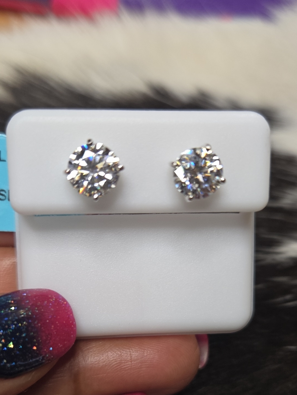 Moissanite Sterling Silver Stud Earrings 2.40 ctw NWT